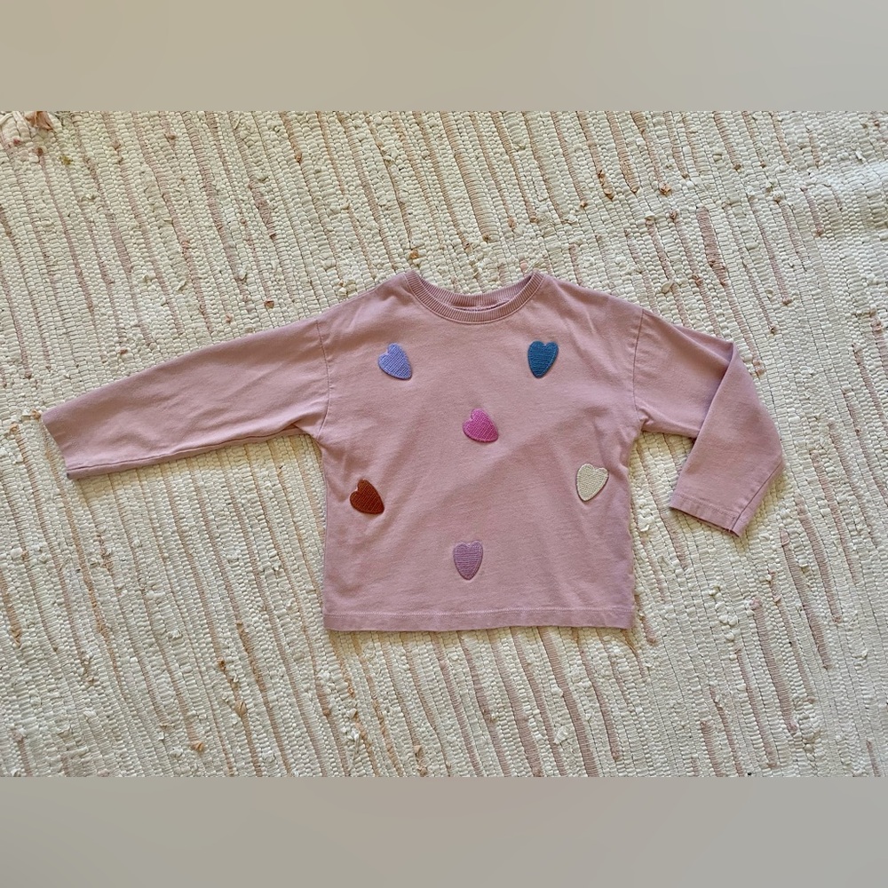 Zara Hearts Long Sleeve Tee